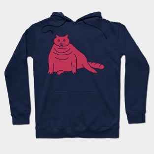 Viva Magenta Color of the Year 2023 Chonk Cat Hoodie